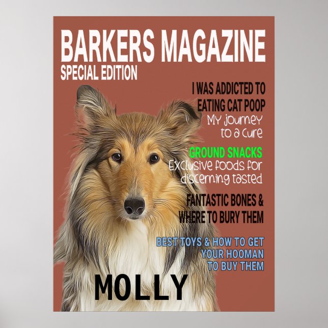 Póster Cubierta de Collie Parody Magazine (Frente)
