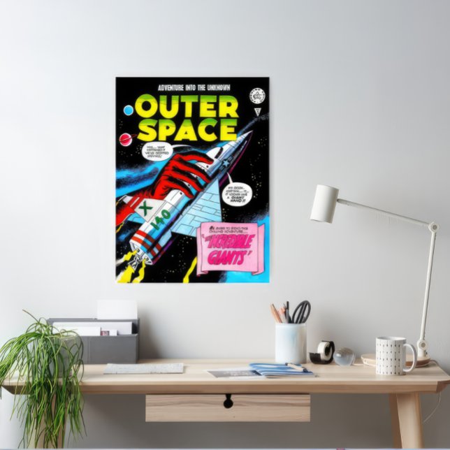 Póster Cubierta de cómics de Retro Sci-Fi Adventure Space (Subido por el creador)