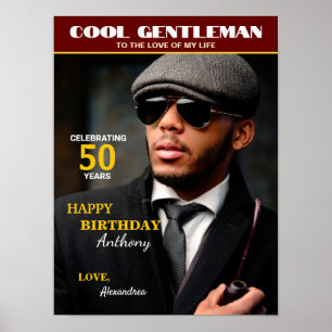 Póster Cubierta de foto de revista de cumpleaños personal