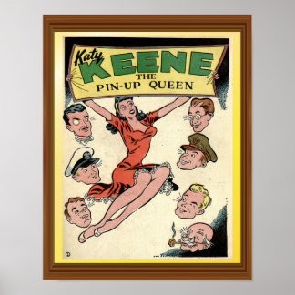 Póster Cubierta de historietas Queen Pin-Up de Katy Keene