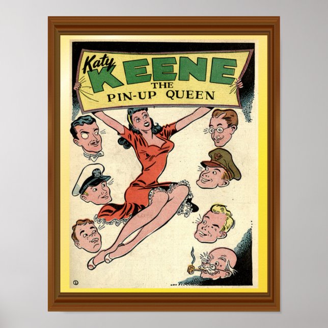 Póster Cubierta de historietas Queen Pin-Up de Katy Keene (Frente)