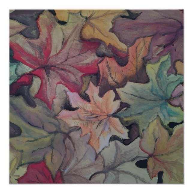 Póster Cubierta de hojas de otoño (Anverso)