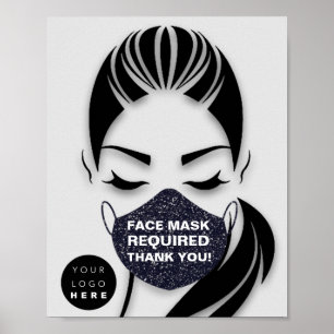Póster Cubierta de la máscara facial Logotipo Requerido G