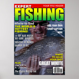 Póster Cubierta de la revista personalizada de pesca