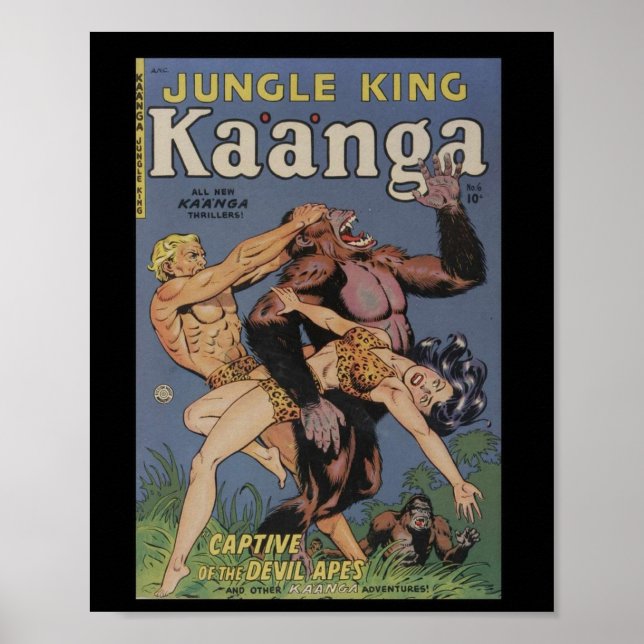 Póster Cubierta de libro de historietas retro Apin jungla (Frente)