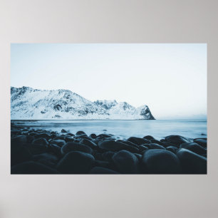 PÓSTER CUBIERTA DE MONTAÑA CON FOTOGRAFÍA DE NIEVE