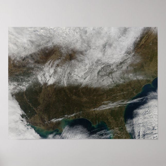 Póster Cubierta de nieve que se extiende desde el noreste (Frente)