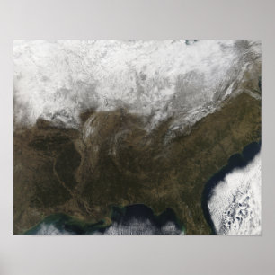 Póster Cubierta de nieve sobre Estados Unidos