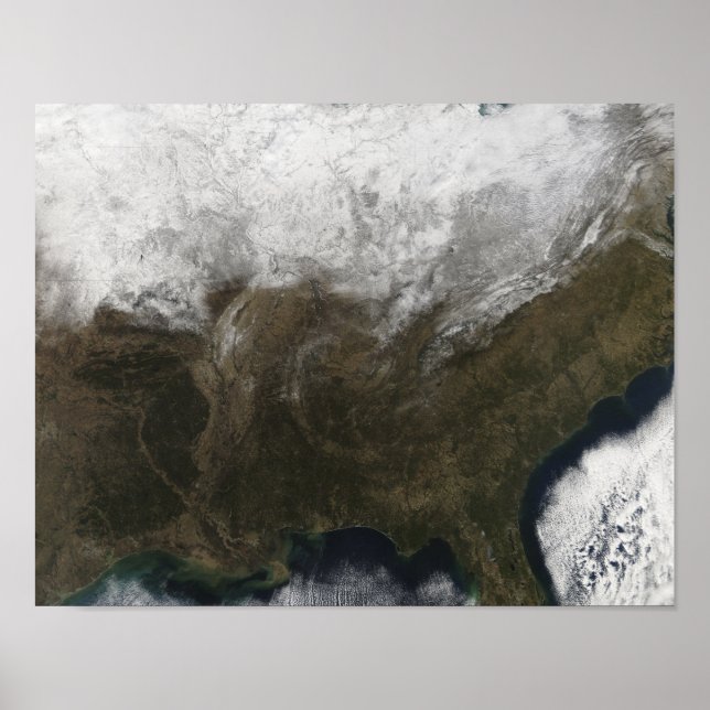 Póster Cubierta de nieve sobre Estados Unidos (Frente)