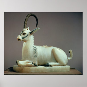 Póster Cubierta de un frasco de unguent en forma de ibex