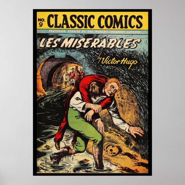 Póster Cubierta del cómic de Les Miserables Victor Hugo (Frente)
