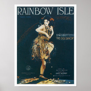 Póster Cubierta del libro de canciones Rainbow Isle Vinta
