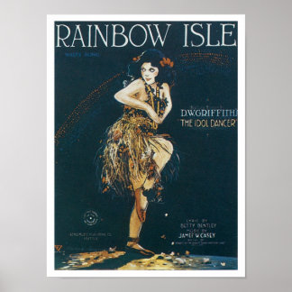 Póster Cubierta del libro de canciones Rainbow Isle Vinta