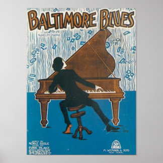 Póster Cubierta del libro de canciones Vintage de Baltimo