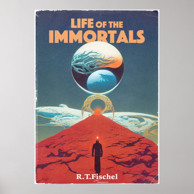 Póster Cubierta del libro de pulpa de ficción de ciencia  (Frente)