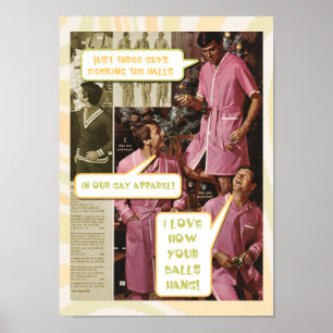 Póster Cubierta el poster gay divertido de los pasillos