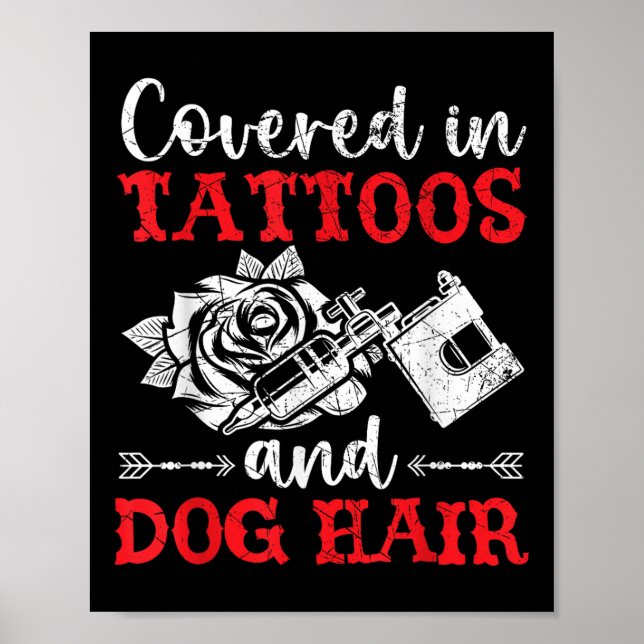 Póster Cubierta En Tatuajes Y Tatuaje De Pelo De Perro P (Frente)