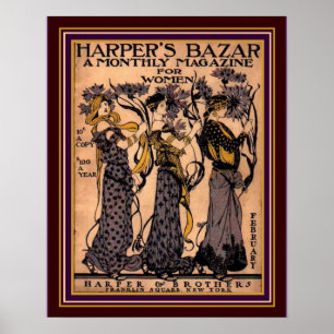 Póster Cubierta Harper's Bazar Art Deco 16 x 20