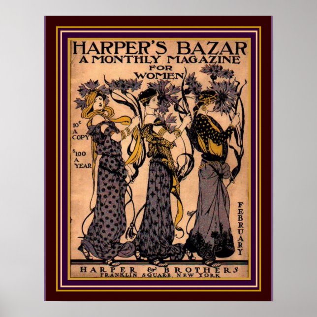 Póster Cubierta Harper's Bazar Art Deco 16 x 20 (Frente)