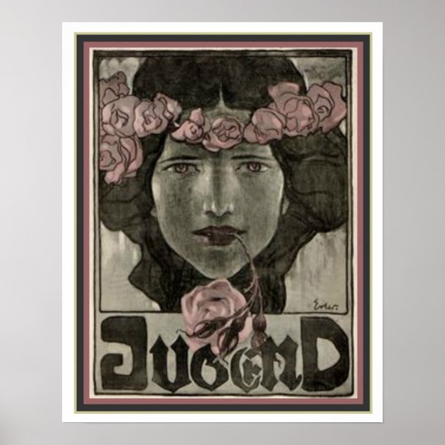 Póster Cubierta Jugend Art Nouveau de Fidus 16 x 20 (Frente)