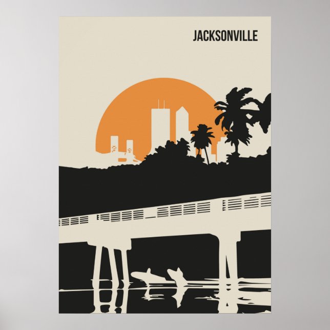 Póster Cubierta mínima del libro de Jacksonville Florida  (Frente)