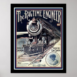 Póster Cubierta musical de la hoja "El Ingeniero Ragtime"