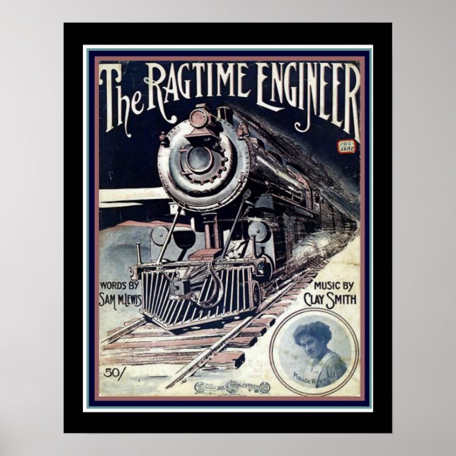 Póster Cubierta musical de la hoja "El Ingeniero Ragtime" (Frente)