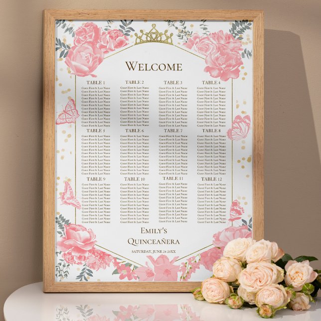 Póster Cubierta Quinceanera de asientos rosados Rótulo ma (Subido por el creador)