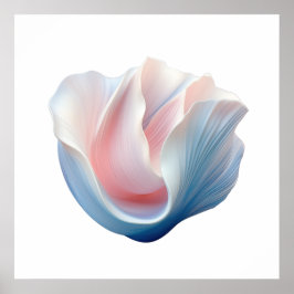 Póster Cubierta rosa, azul y blanca abstracta