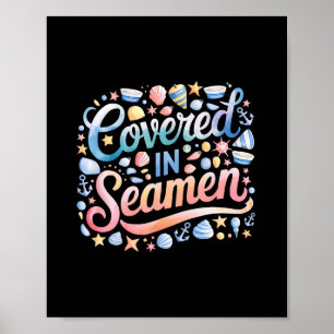 Póster Cubierto De Semen Chiste Divertido Sarcástico Muje