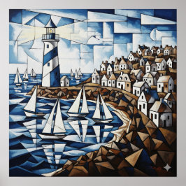 Póster Cubismo costero