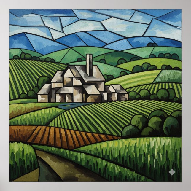 Póster Cubismo de país (Frente)