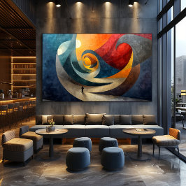 Póster Cubismo: Mar de Hormigón