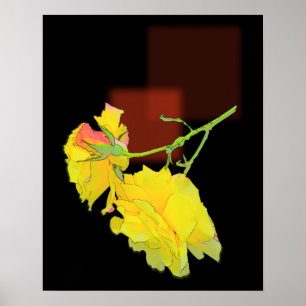 Póster Cubist Rose