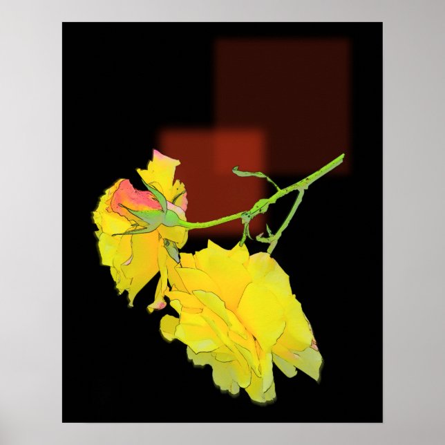 Póster Cubist Rose (Frente)