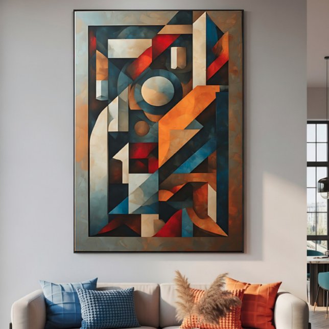 Póster Cubista Geométrico Moderno Abstracto (Subido por el creador)