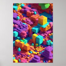 Cubo cromático Mosaic Wall Art