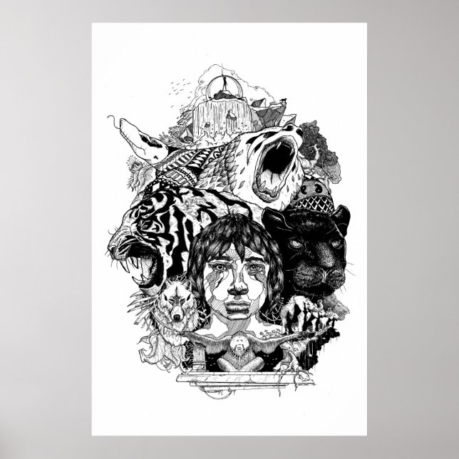 Póster Cubo de hombre (Frente)