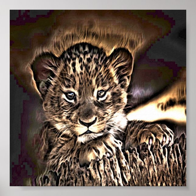 Póster Cubo de león (Frente)