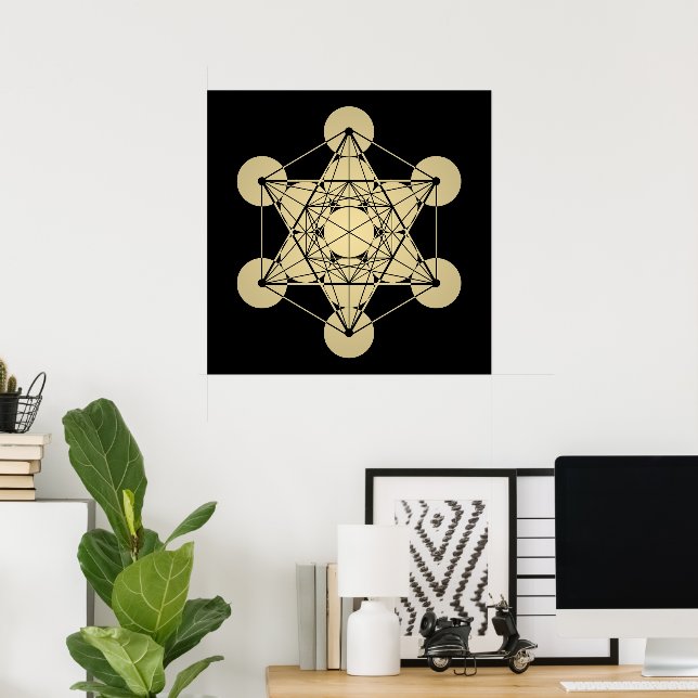 Póster Cubo de Metatron (Oficina en casa)