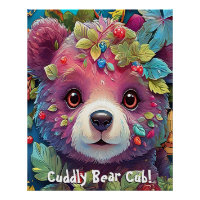 Cubo de oso lindo y cariñoso