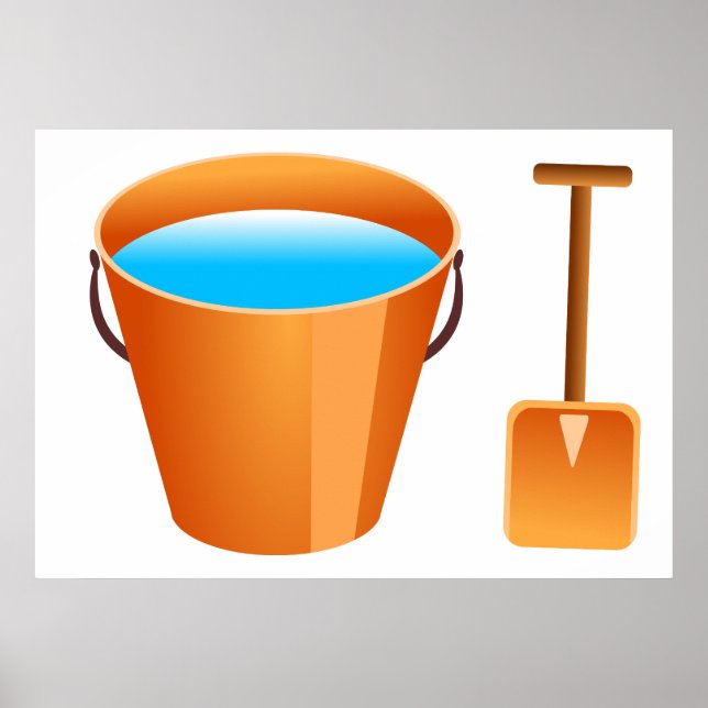 Póster Cubo y espacio naranja (Frente)