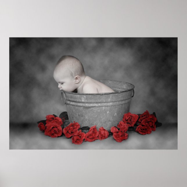 Póster Cubo y Rosas (Frente)