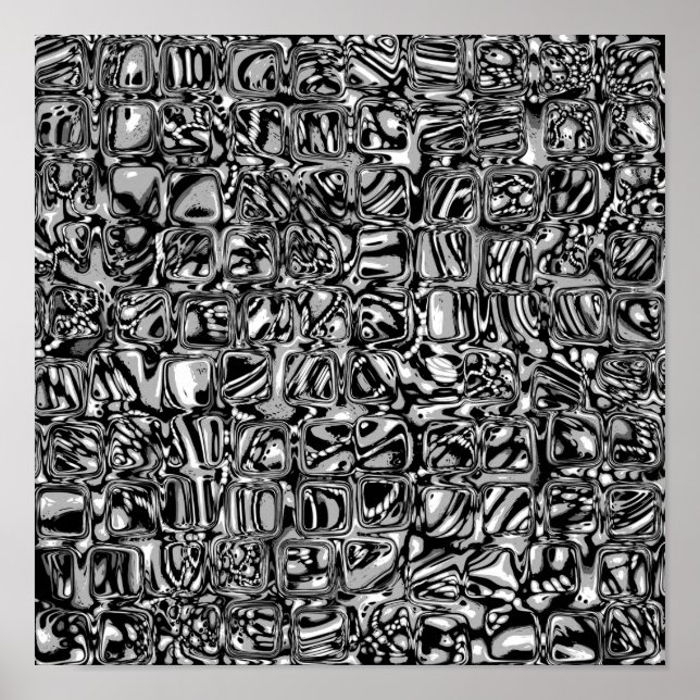 Póster Cubos Blanco Y Negro (Frente)
