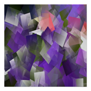 Póster Cubos de hielo morado.