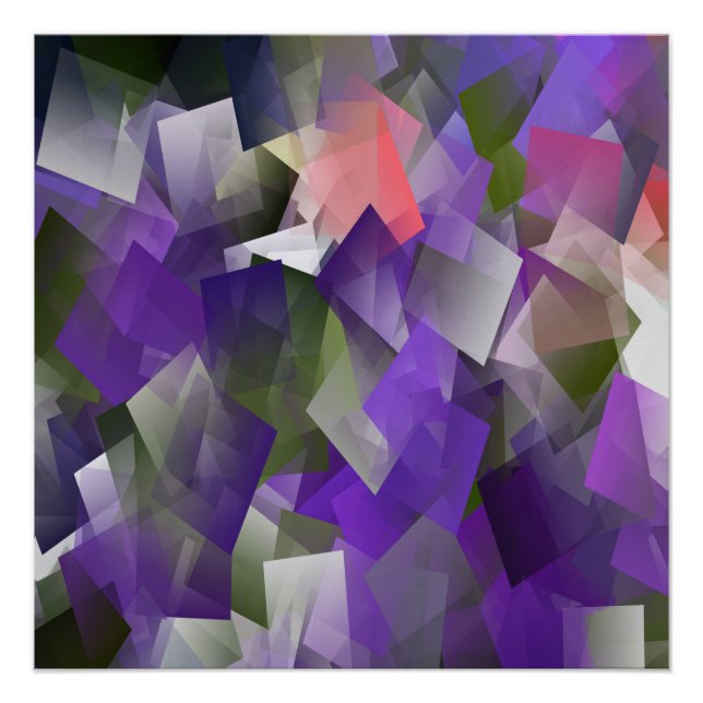 Póster Cubos de hielo morado. (Anverso)