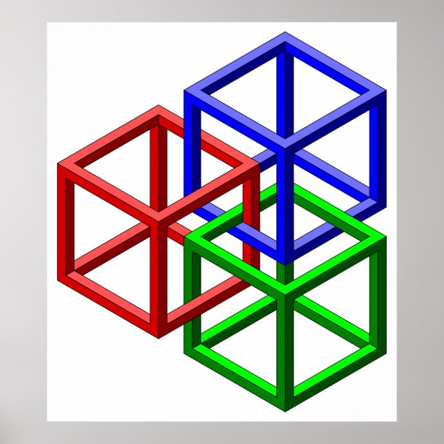 Póster Cubos imposibles (Frente)