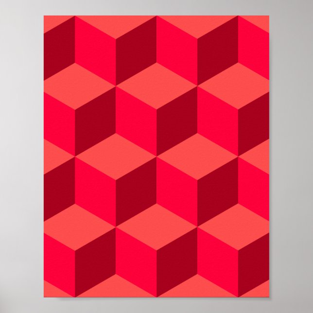 Póster Cubos rojos (Frente)