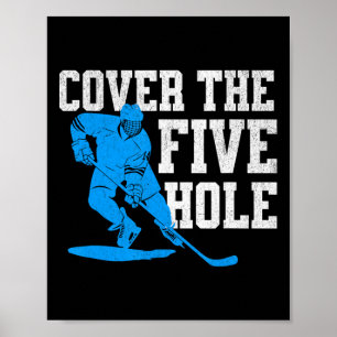 Póster Cubre El Cinco Agujero Divertido Portero De Hockey