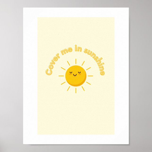 Póster cúbreme de sol, lindo (Frente)
